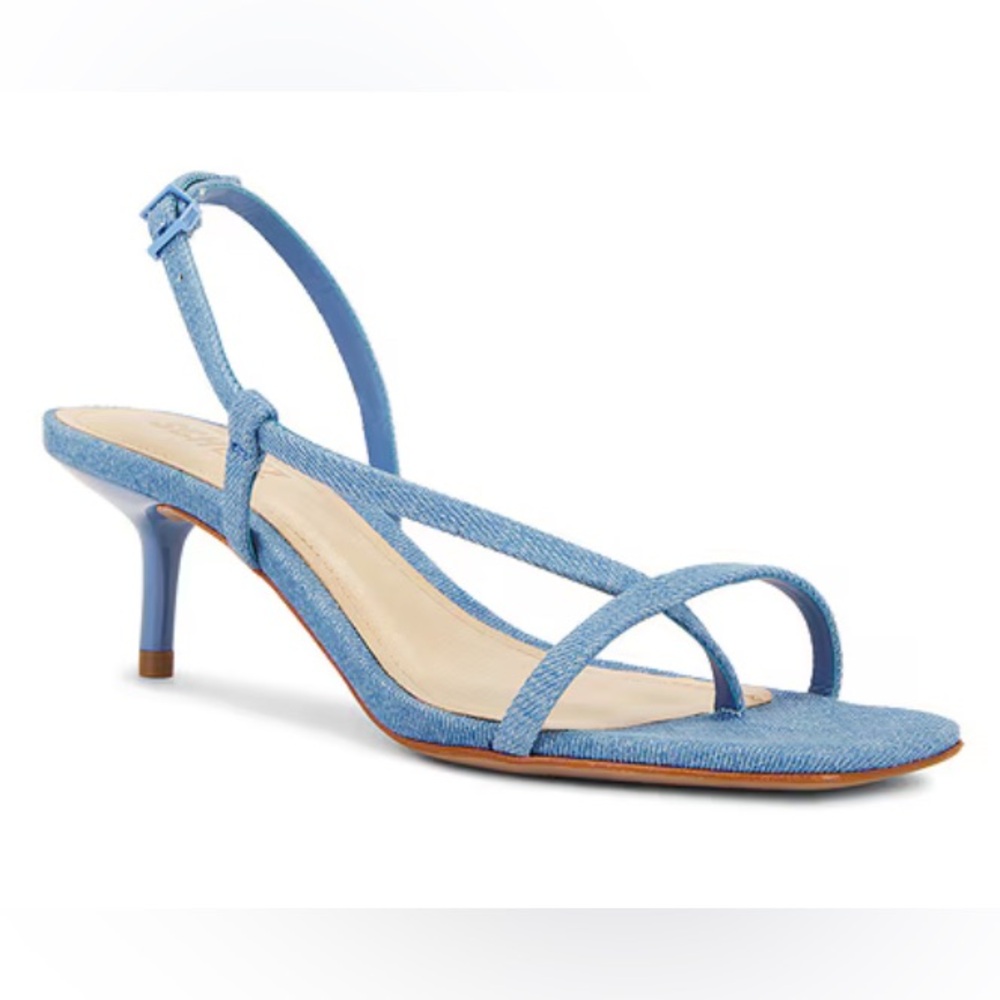 SCHUTZ Heloise Denim Slingback Sandal Azul
